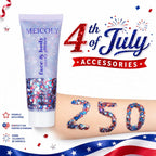 Red White and Blue Face Glitter,4th of July Star Hair Glitter for 2026 World Cup,4th of July Outfits for Women,Self-Adhesive Body Glitter for President's Day Veterans Day