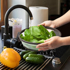 Microwave Splatter Cover & Silicone Mat – Collapsible, Vented, Reusable Food Guard And Plate Cover With Heat-Resistant Trivet For Pots, Pans, And Kitchen Counter, Black