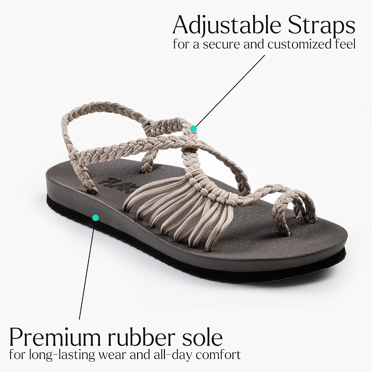 Plaka Atlantis Summer Walking Sandals For Women – Comfortable Strappy Sandals With Arch Support For Beach Walks And Casual Outings
