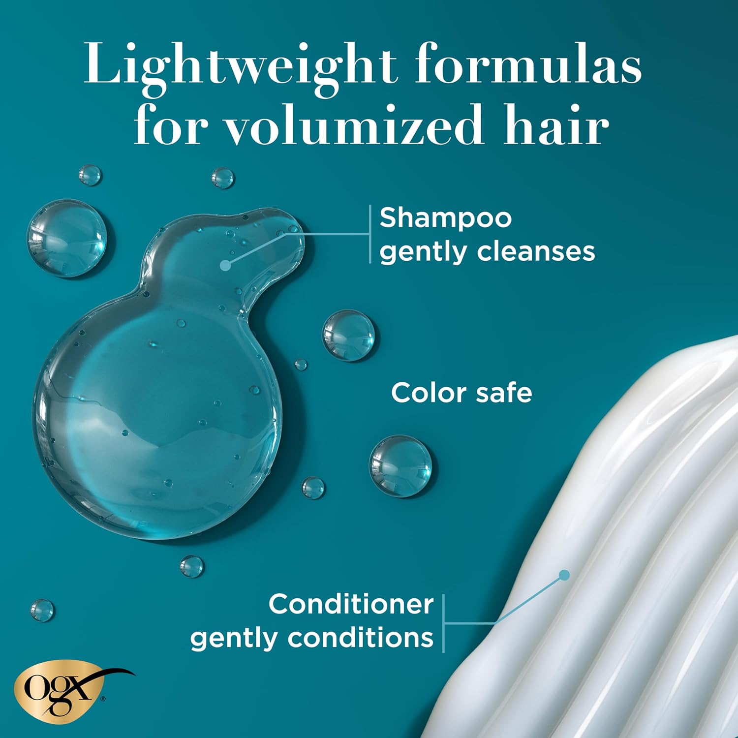 Ogx Thick & Full + Biotin And Collagen For Hair Volume & Body, Sulfate Free Volumizing Shampoo & Conditioner Set For Fine & Thinning Hair, Nutrient-Infused, Vitamin B7, 13 Fl Oz, 2 Pack
