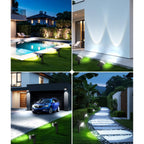 Letmy Solar Lights Outdoor Waterproof Ip65, 6 Pack Solar Spot Lights Outdoor With 14 Big Leds, 2-In-1 Wall Lights & 2 Modes Solar Powered Landscape Spotlights For Garage Pathway Yard Decor Garden Gift