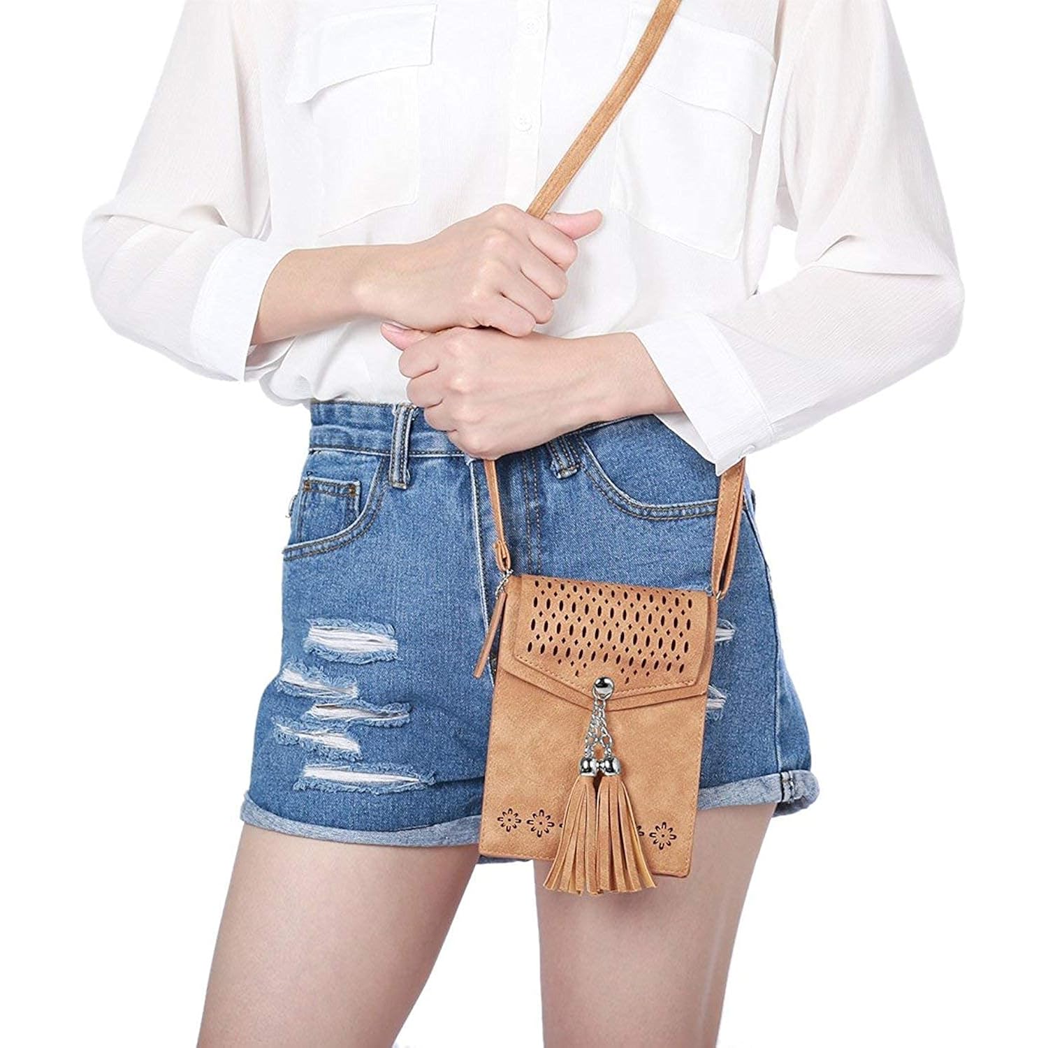 seOSTO Womens Small Crossbody Bag For Woman, Tassel Wallet Purse，Gifts For Teenage Girls