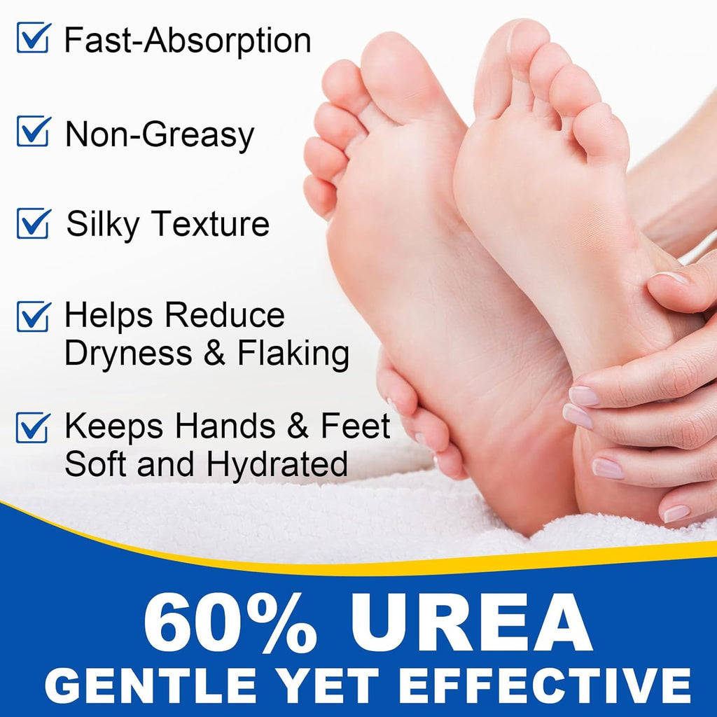 Urea Cream Stick 60% Plus 2% Salicylic Acid, Extra Strength Urea Foot Cream for Dry Cracked Heels, Callus Remover for Feet,Moisturizing Lotion for Hands, Knees,Elbows,Softens and Exfoliates Dead Skin