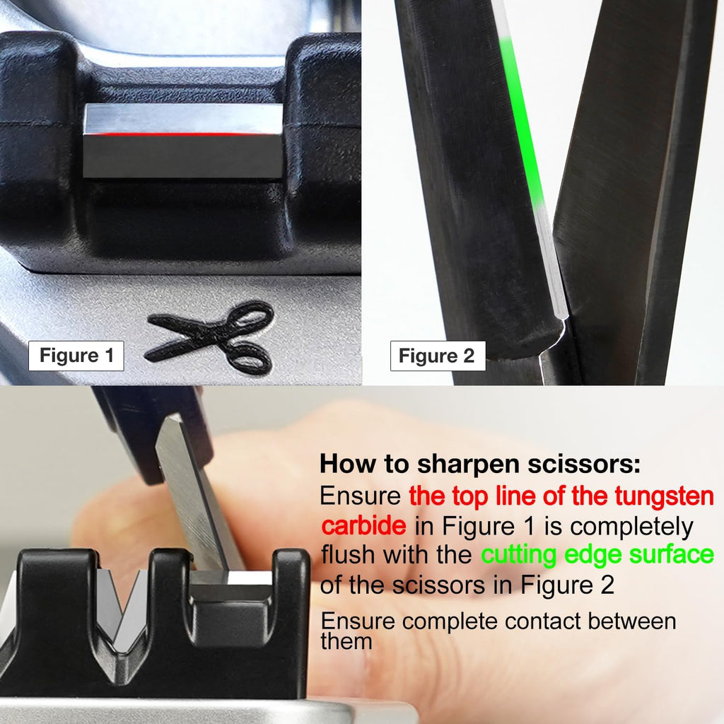 Sharpal 191H Knife Scissors Sharpener | Repairs, Restores & Sharpens, Straight, Serrated & Kitchen Knives, Versatile Sharpening Tool For Blades, Gifts For Home Cooks