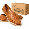 Huaraches For Women | Handmade Mexican Woven Leather Sandals | Closed Toe Slip-On Womens Flats With Cushioned Insole | Genuine Leather, Artisan Crafted