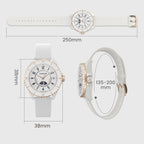 KAVVO Oyster Mini 38mm Bluetooth Smartwatch for Women, 1.1'' Delicate AMOLED Always-On Display, Rotating Bezel, Fitness Tracker with Female Health, Heart Rate Blood Oxygen Monitor(Ceramic White)