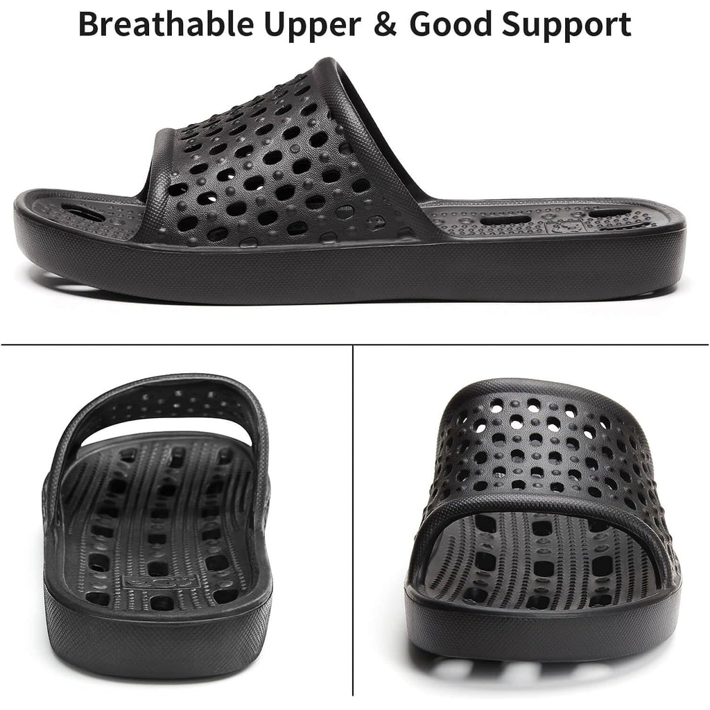 Shower Shoes Men Quick Drying Women Shower Sandals Non-Slip Comfortable House Slippers Bathroom Hotel Flip Flops Slides With Students Gym