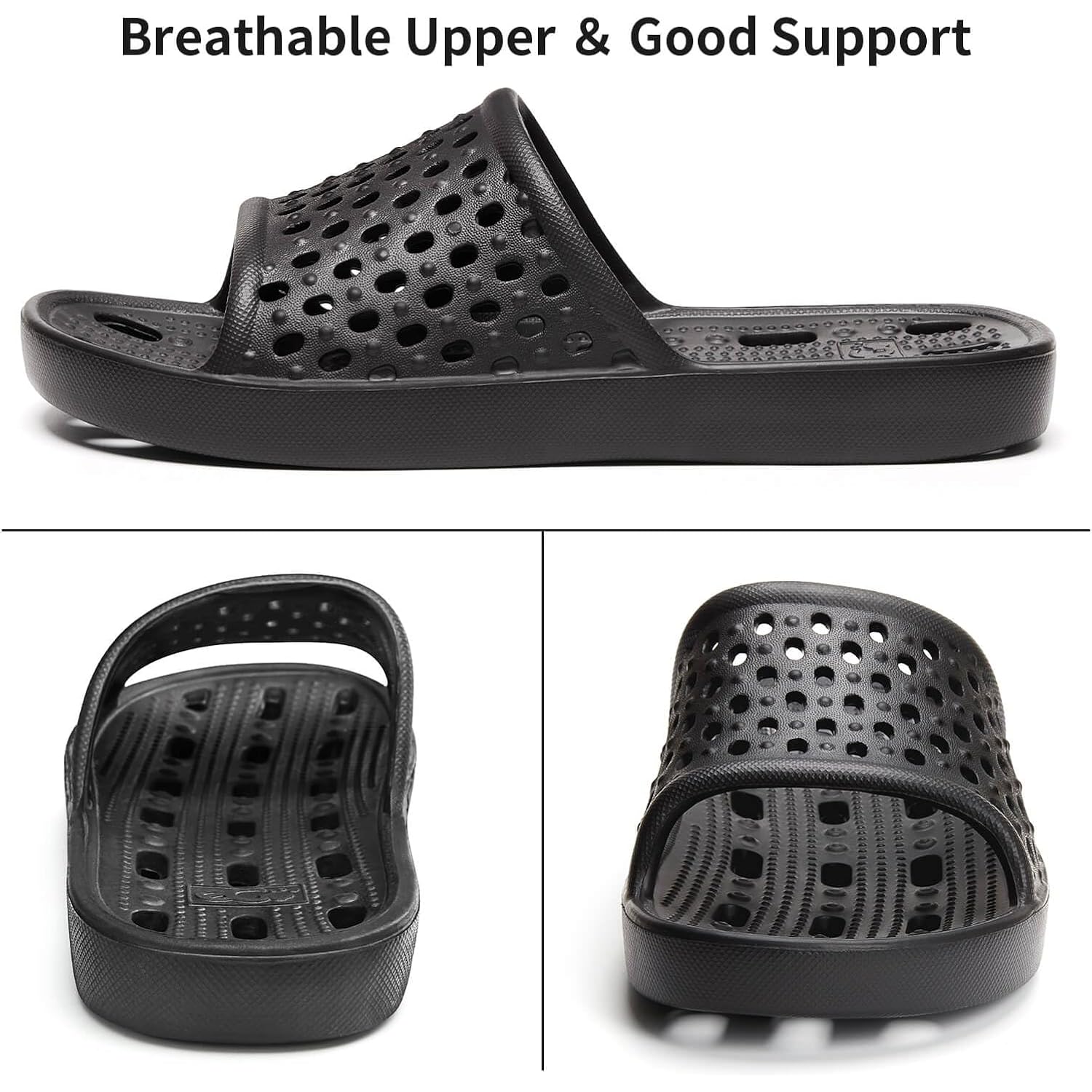 Shower Shoes Men Quick Drying Women Shower Sandals Non-Slip Comfortable House Slippers Bathroom Hotel Flip Flops Slides With Students Gym