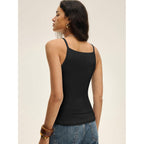 Anrabess Womens Camis Spaghetti Straps Tank Tops High Square Neck Sleeveless Racerback Camisole Shirts Summer Basic Tee