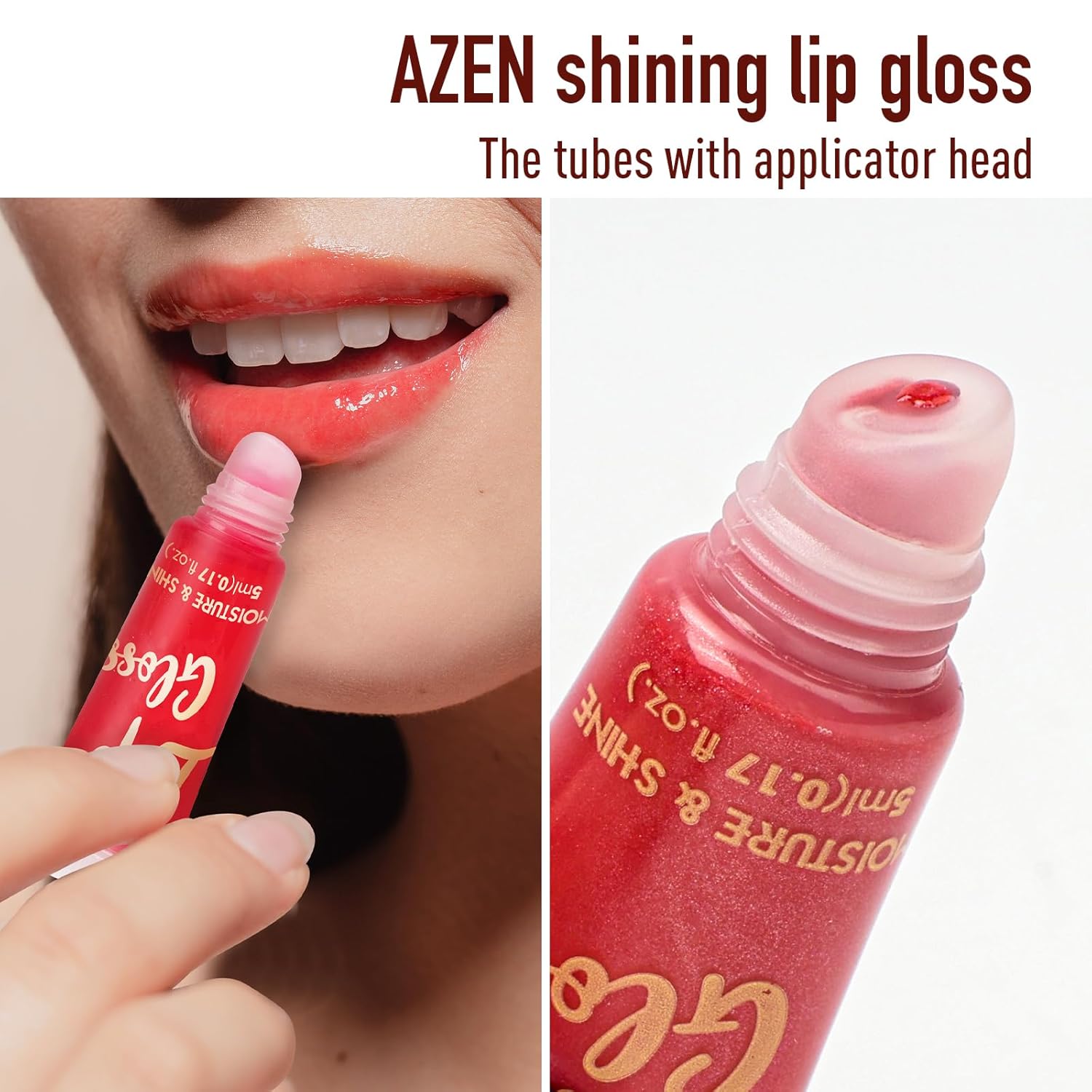 AZEN 24 Pack Lip Gloss Set, Color Lip Oil for Dry Cracked Lips Moisturizing Hydrating Nourishing with Vitamin E, Mothers Day Gifts for Women