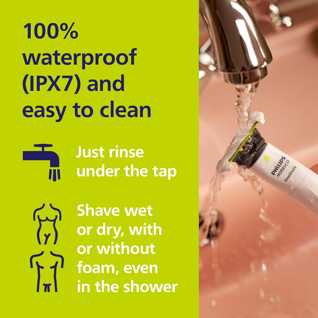 Philips Norelco OneBlade Skin Protect Replacement Blade, for OneBlade Electric Shaver and Trimmer, Durable Stainless Steel, Trim and Shave with Extra Skin Protection, 2 Count, QP229/80