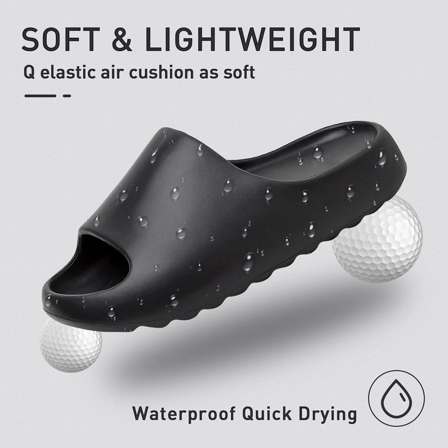 Cloud Slides For Women And Men, Platform Slides Slippers, Non-Slip Quick Drying Soft Lightweight Shower Shoes, Thick Sole Open Toe Slides Sandals For Indoor & Outdoor