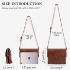 Small Crossbody Bags For Women, Vegan Leather Cell Phone Purse With Adjustable Strap