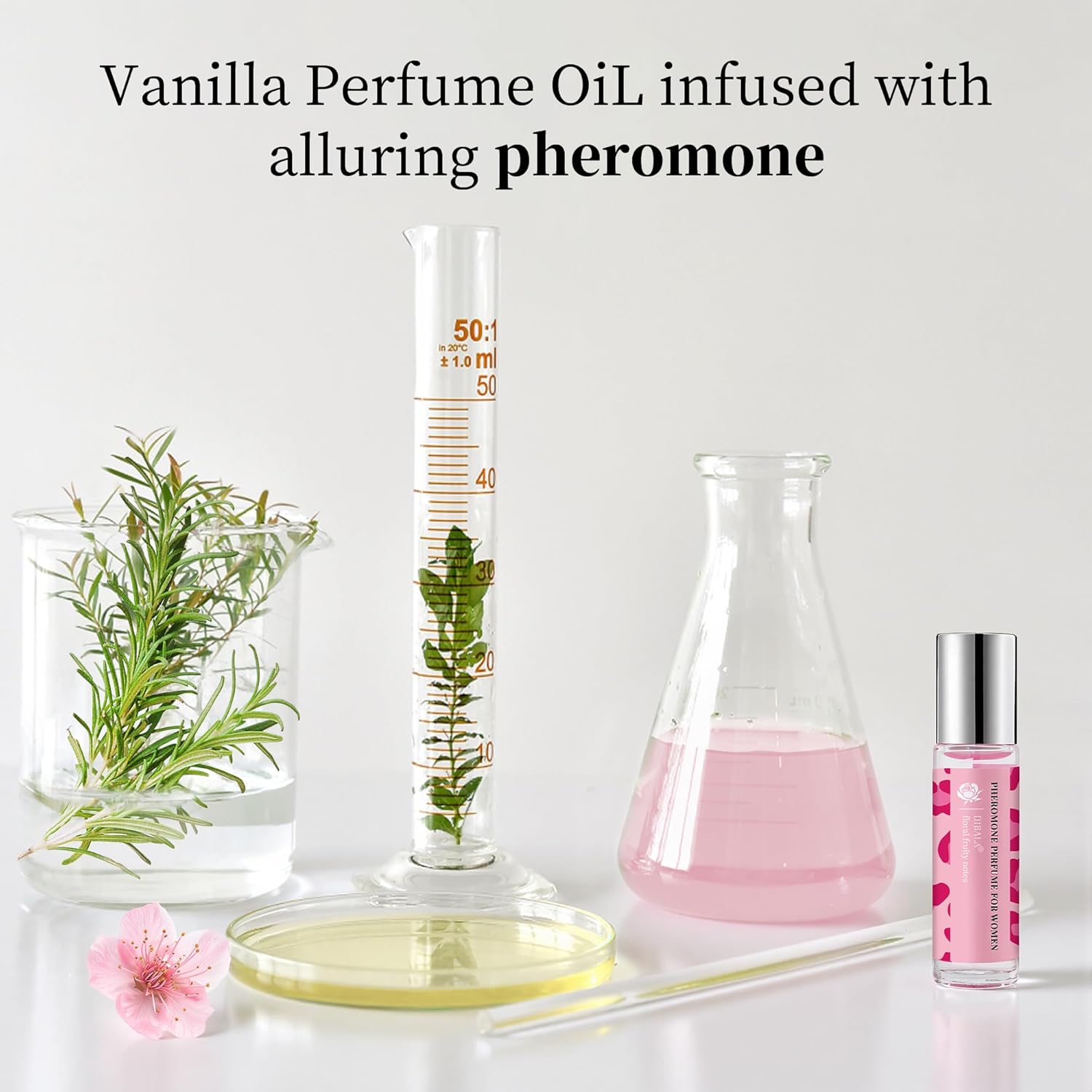 DIBALA Pheromones Perfume for Women | Vanilla Musk Scent, Long Lasting Roll On Perfume Oil 10ml (0.34 fl oz)