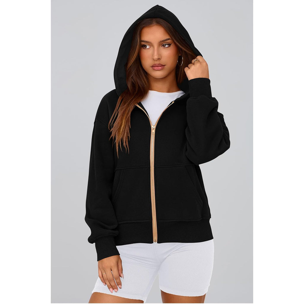 Hoodies for Women Sweatshirt Zip Up Hoodie Fall Fashion 2026 Trendy Long Sleeve Jackets Winter Clothing Outfits