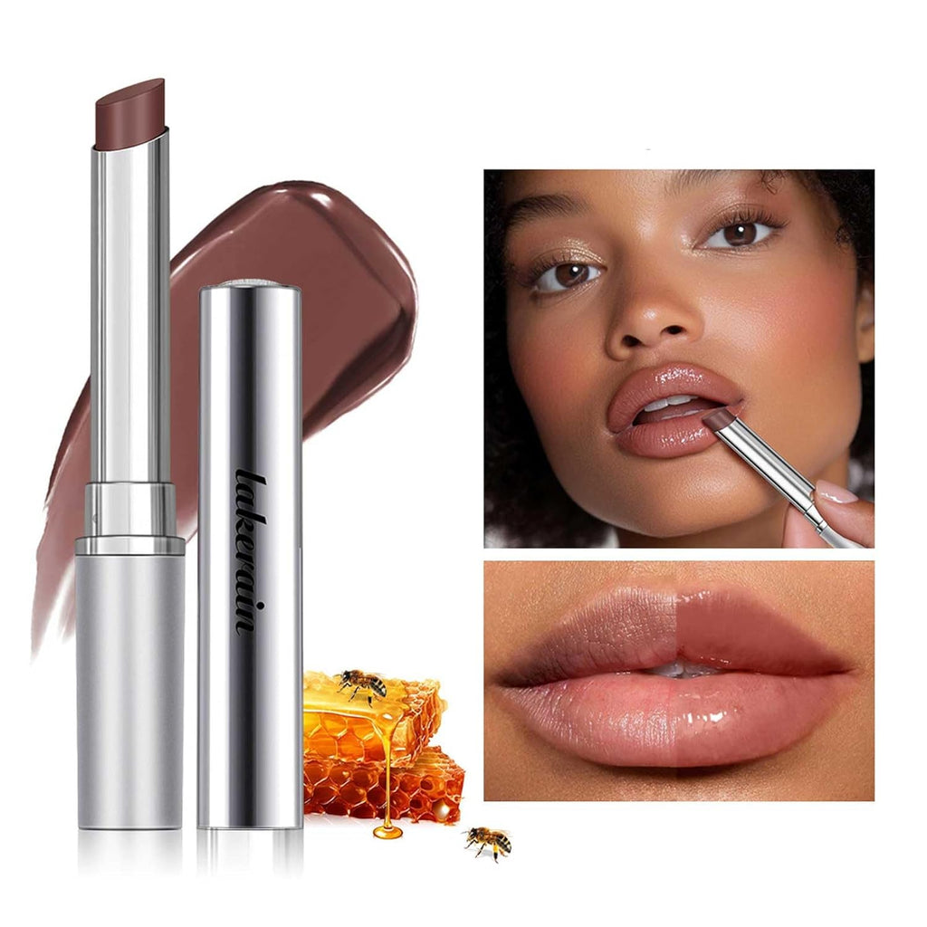 BAISEN DIARY Honey Lipstick Tinted Lip Balm - Sheer Hydrating Lipstick for All Skin Tones - Moisturizing Lip Color, Nourishing Lip Balm with a Hint of Natural Black Cherry Tint (Nude Honey)
