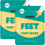 Freeman Flirty Feet Foot Mask 2-Pack – Moisturizing Socks with Coconut Oil & Mint Extract