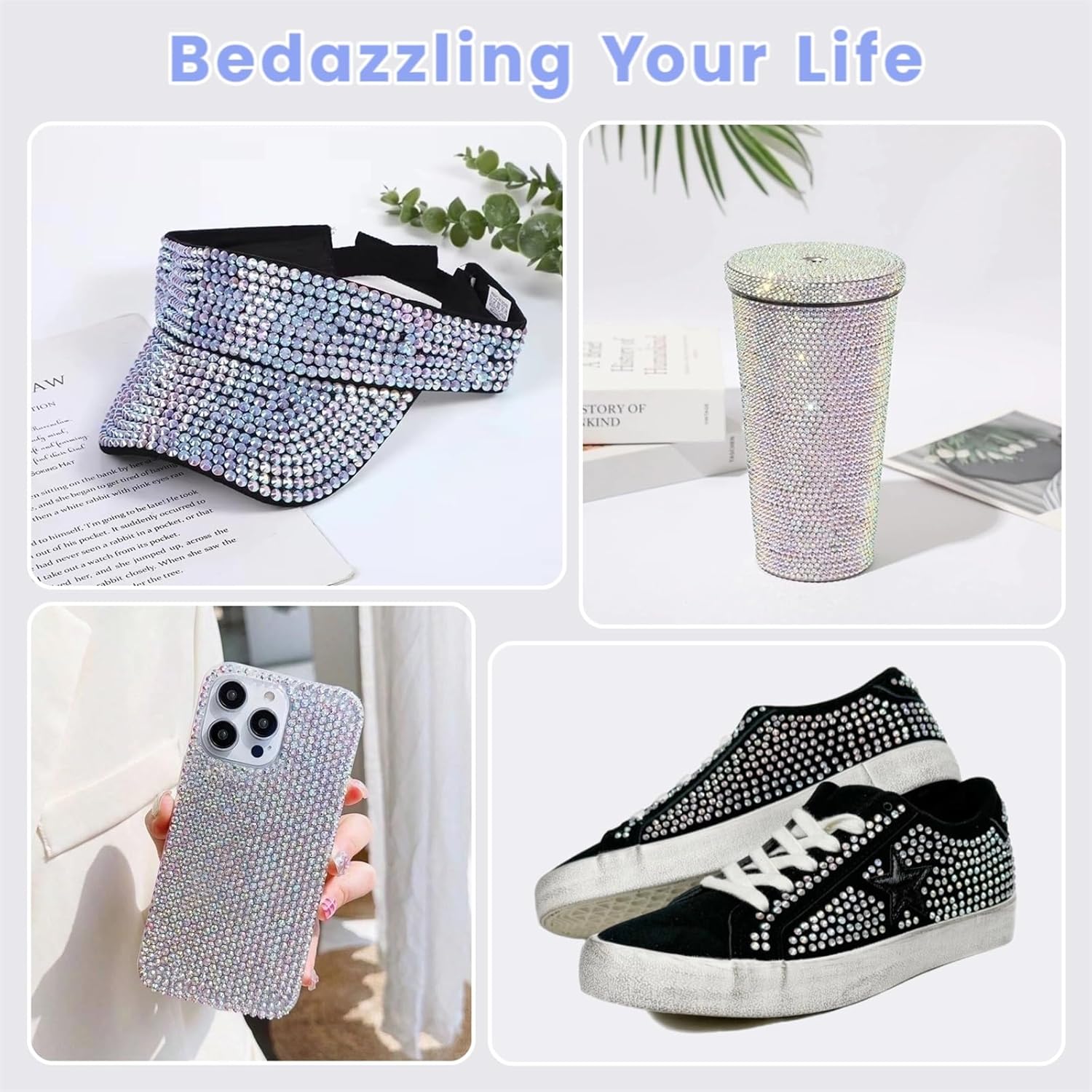 Rhinestone Picker Tool Dotting Pen with 2 Wax Tips, Wax Pencil for Rhinestones, Gem Picker Pen Diamond Jewel Applicator, Rhinestone Tools Kit for Bedazzling DIY Nail Art