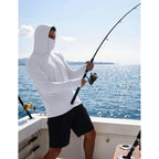 Coofandy Mens Upf 50+ Sun Protection Hoodie With Mask Lightweight Long Sleeve Spf Fishing Shirts Uv Hiking Running Rash Guard