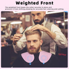Professional Hair Cutting Cape With Geometric Grid Pattern, Longer Silicone Waterproof Cutting Mat,Neck Guide