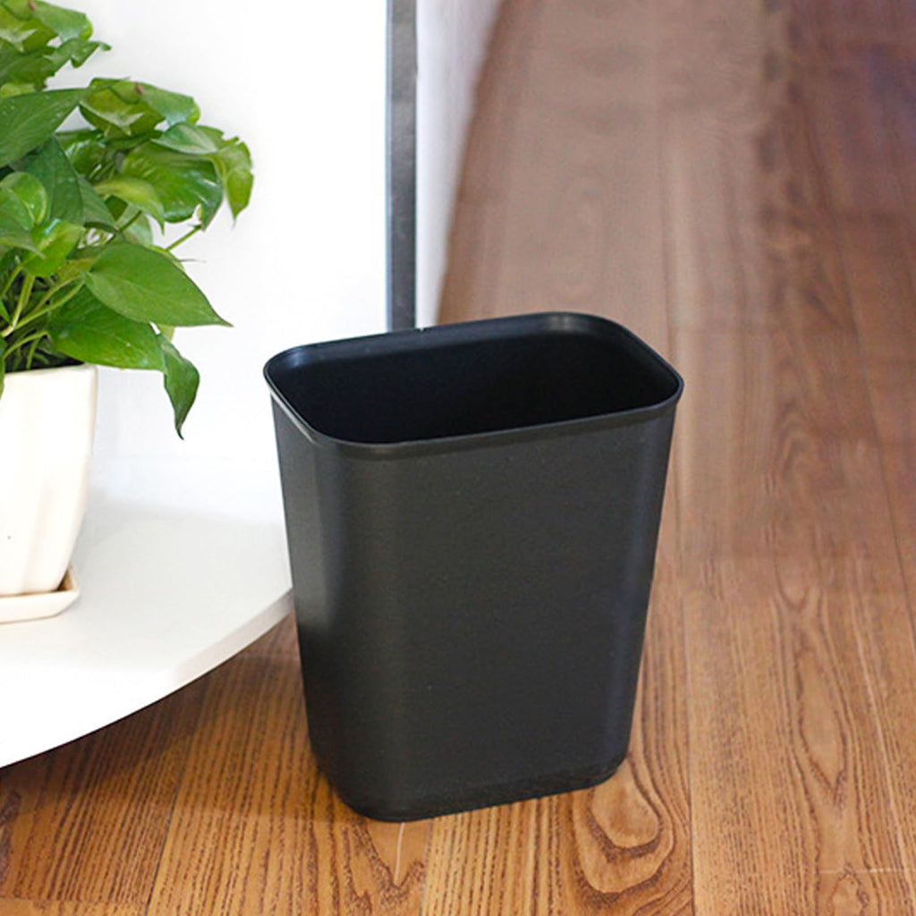 Black Small Trash Can 4Pack, 2Gallon/8L Plastic Office Trash Bin Garbage Can Under Desk, Trash Cans For Bedroom, Office And Kitchen, Trash Bins Wastebasket Fits Narrow Space, Plastic Trash Can