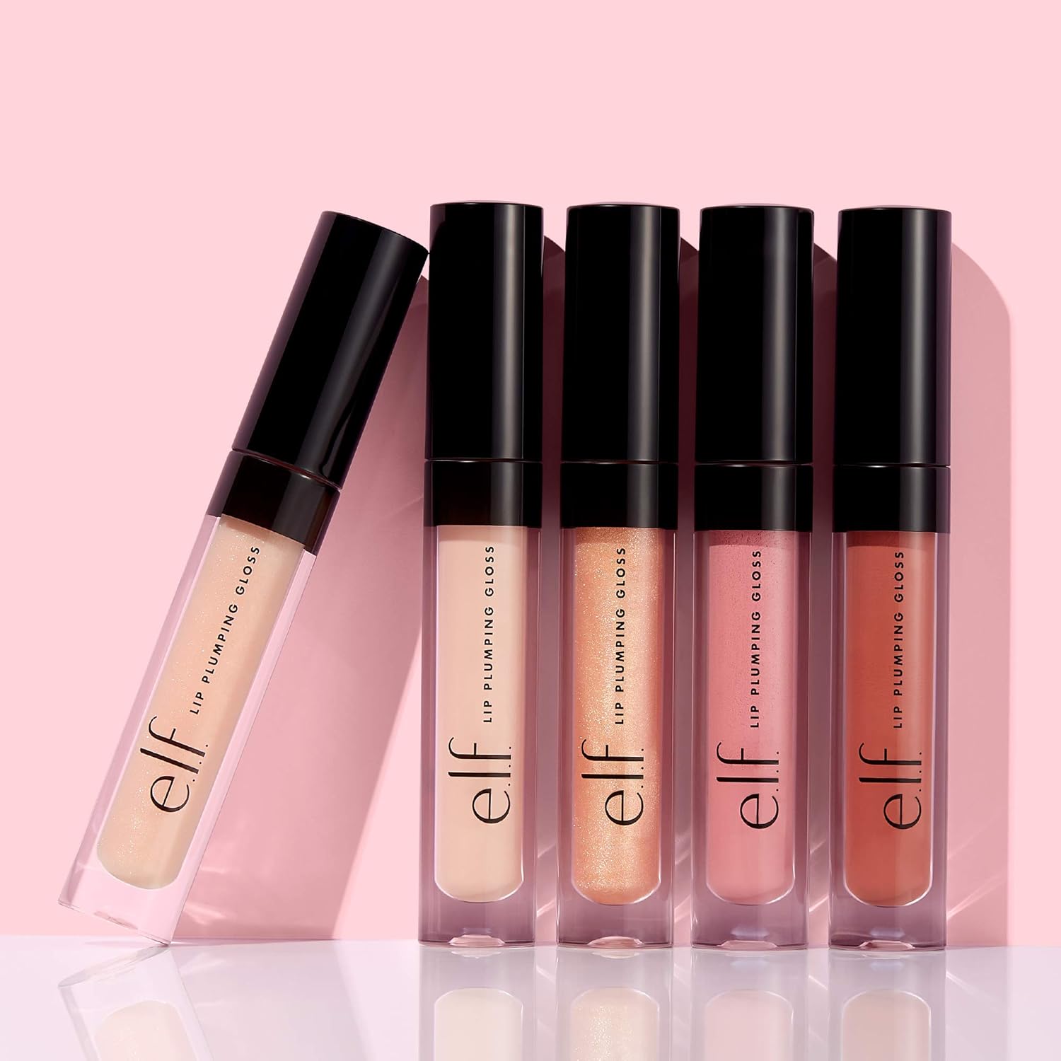 e.l.f. Lip Plumping Gloss, High-Shine Sheer Color, Hydrates & Creates Fuller Lips With Vitamin E, Vegan & Cruelty-Free, Mocha Twist, 0.1 Fl Oz