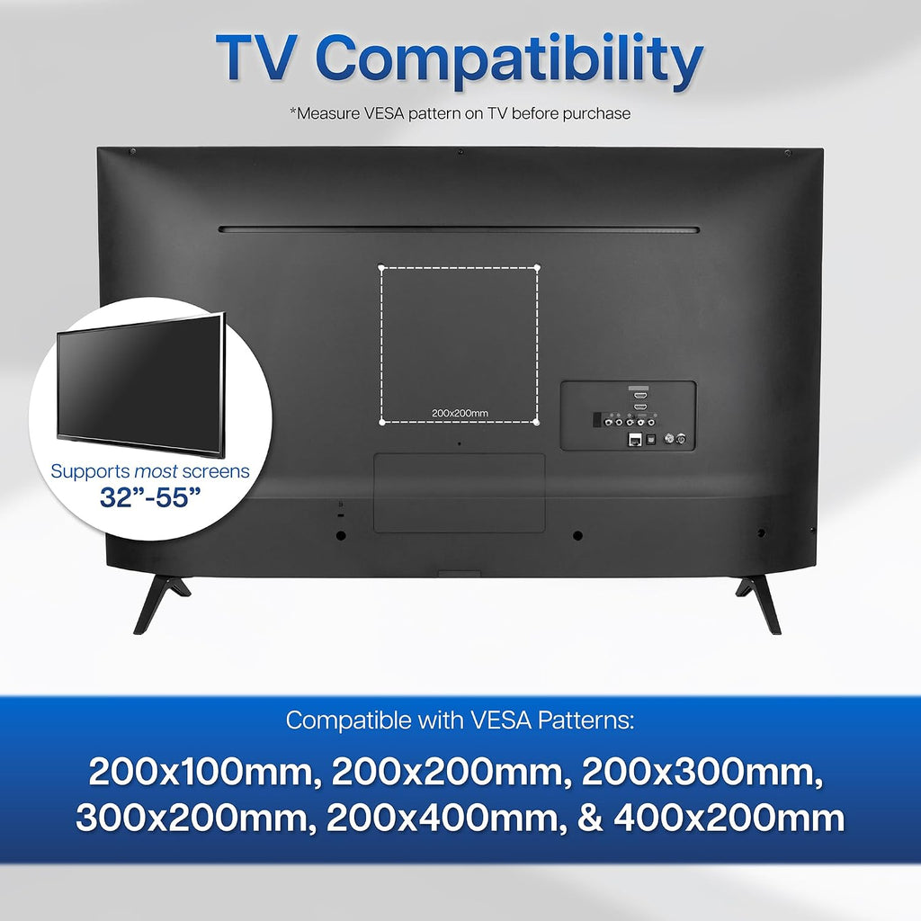 Vivo Steel Vesa Lcd Led Tv Mount Adapter Plate Bracket For Screens 32 To 55 Inches, Conversion Kit For Vesa 50X50-100X100 To 200X100-400X200, Mount-Ad4X2