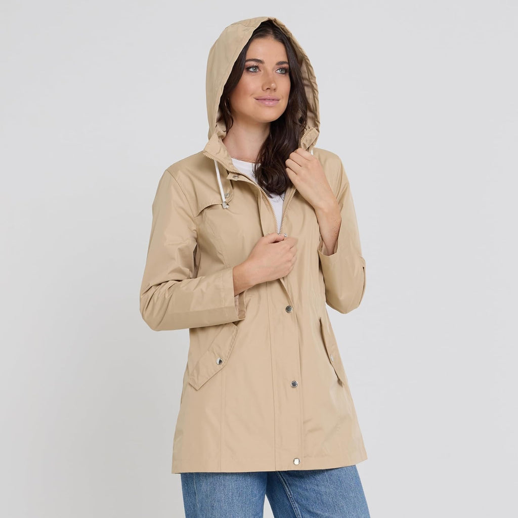 Steve Madden Rain Jacket Women - Waterproof With Hood Anorak Rain Coats For Women Windbreaker Plus Size Xs-3X