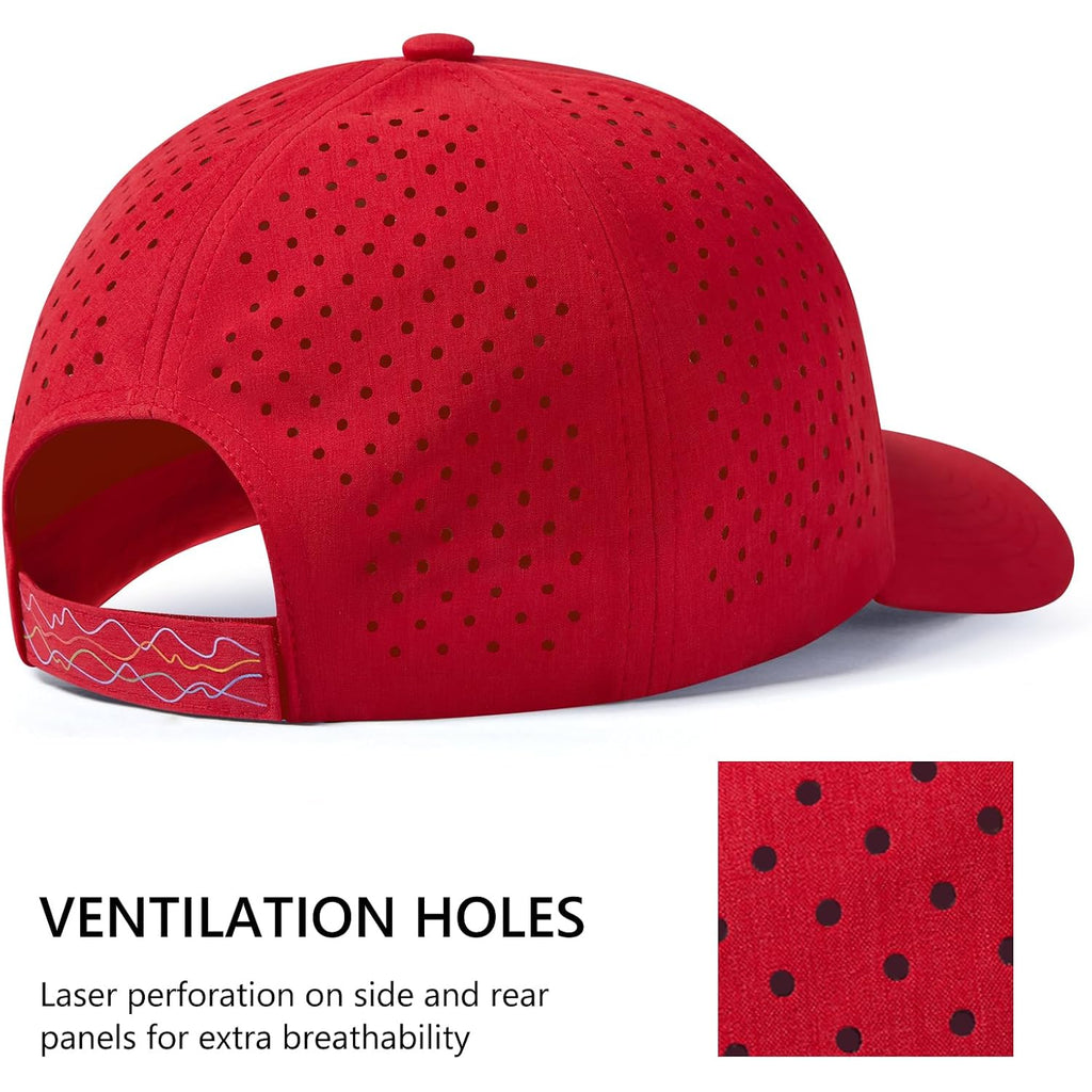 Upf 50+ Performance Water Resistant Baseball Cap Lightweight Breathable Hat Golf Running Boat Hiking For Men Women
