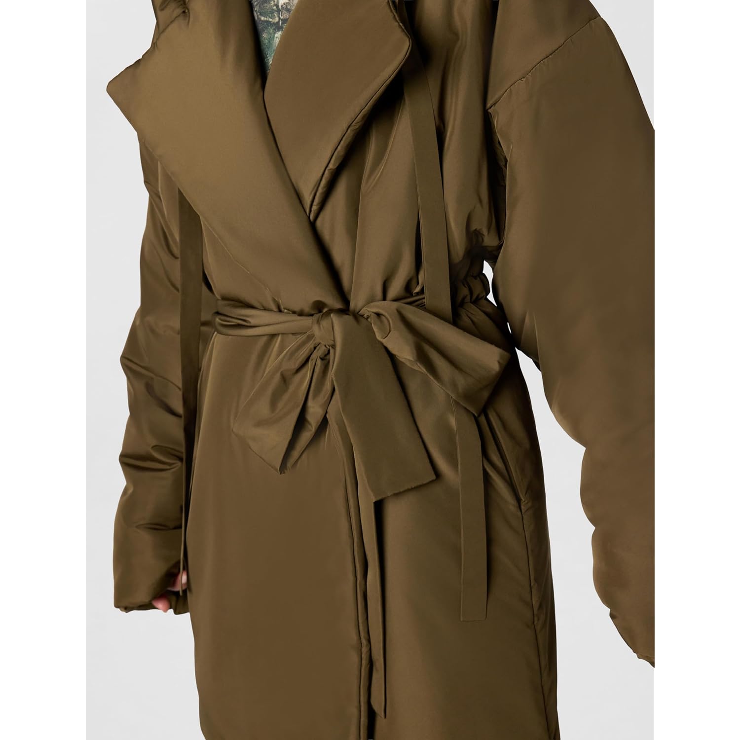 Norma Kamali Women'S Hooded Sleeping Bag Coat To Knee