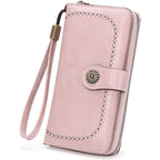 Wallets for Women Leather Credit Card Holder with RFID Blocking Holder Bifold Wristlet Clutch Wallet