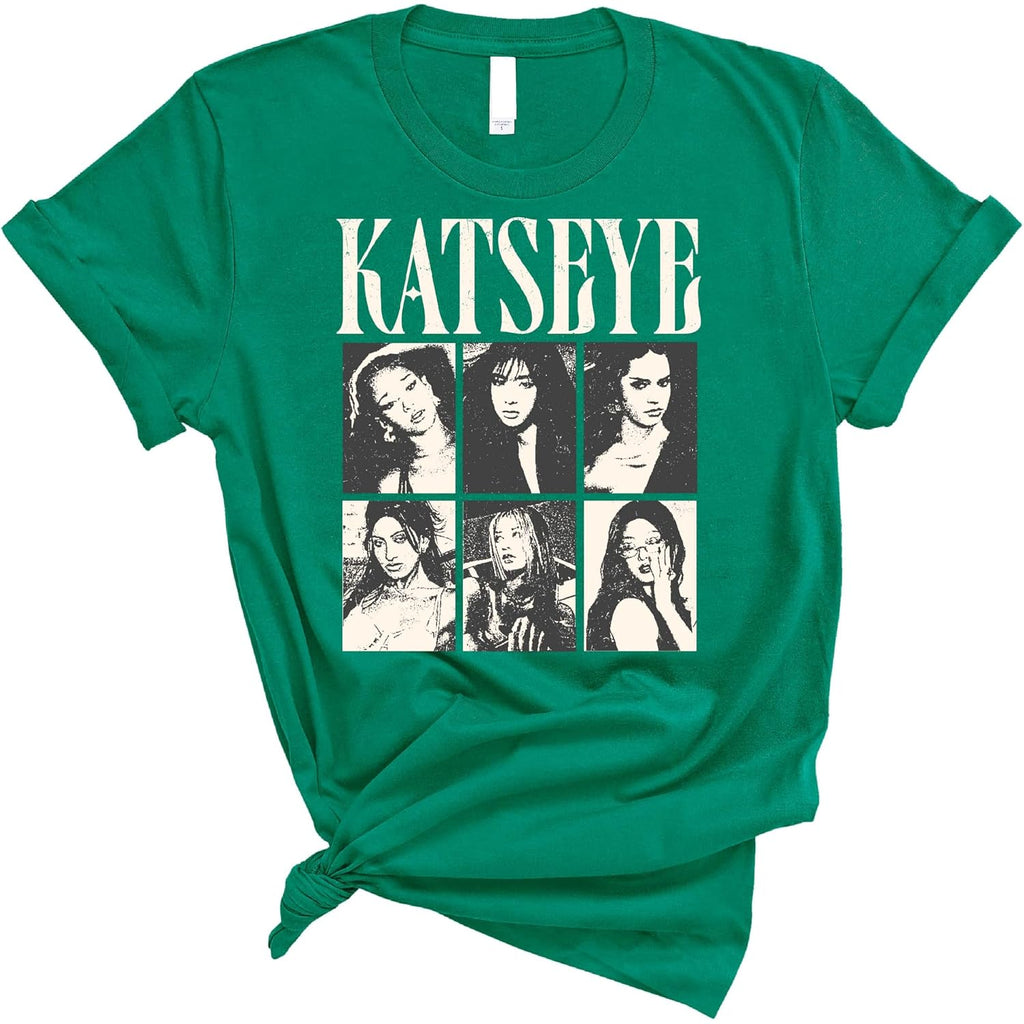 Katseye Vintage Style Photo Collage T Shirt Retro Pop Culture Casual Streetwear Tee