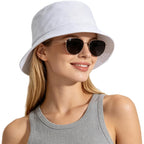 1 & 2 Pack Bucket Hat for Women Men Summer Travel Beach Sun Hat Outdoor Cap Unisex Bucket Hats 1pack-white