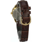 Casio Women'S Ltp-V005Gl-9A Brown Genuine Leather Band Analog Watch