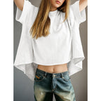 Dokotoo Summer Shirts 2026 Womens Solid T Shirts For Women Loose Oversized Tops Basic Tee