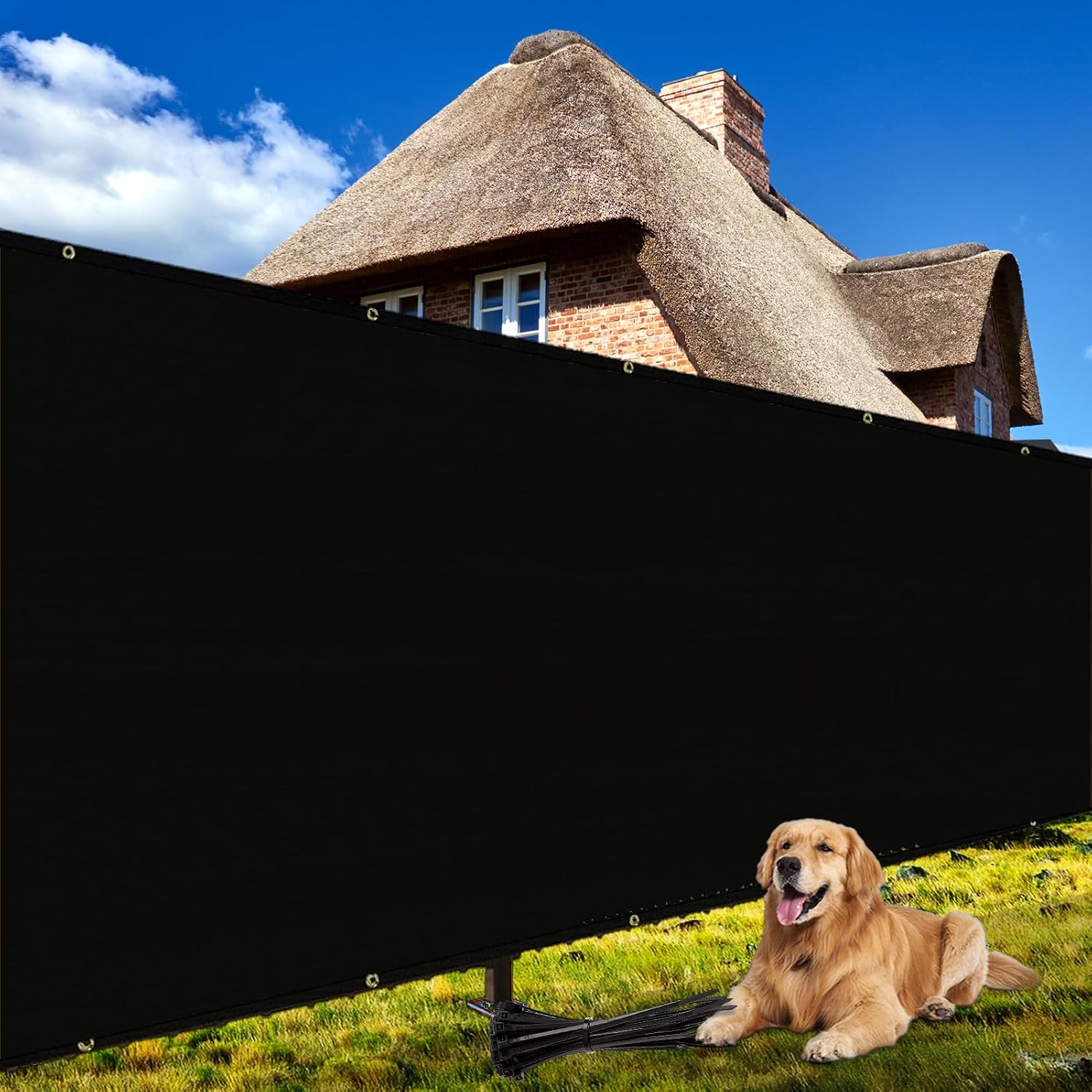 Shade&Beyond 4' X 50' Fence Privacy Screen Heavy Duty 170 Gsm Fencing Mesh Shade Net Cover For Wall Garden Back Yard Outdoor Home Decoration, Black