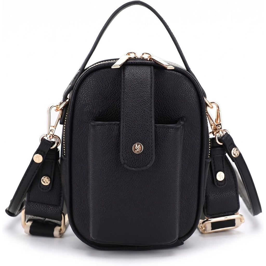 Gail Vegan Leather Multi Compartment Crossbody Bag
