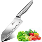 DDF iohEF Kitchen Knife, Chef's Knife In Japanese Stainless Steel Professional Santoku Cooking Knife, 7 Inch Non-slip Ultra Sharp Knife with Ergonomic Handle