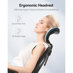 SIHOO M18 Ergonomic Office Chair, High Back Mesh Desk Chair with Adjustable Headrest & Lumbar Support, 330lbs Capacity Computer Chair with 2D Armrests & Wide Cushion, Tilt Lock, for Home Office-Black