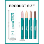 Erinde 4 Colors Eyeshadow Stick, Eye Brightener Stick, Shimmer Creamy Eye Shadow Makeup, Long Lasting Waterproof Glitter Highlighter Eye Liner Pencil Set
