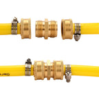 Garden Hose Connector, Male To Male Hose Adapter, 2 Pack 3/4 Inch Brass Water Hose Connector For Female Hose To Female Hose,(3/4" Ght Double Male) | Male To Male Hose Adapter, For Female Hose To Female Hose