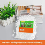 Heavy-Duty Polyester Garden Trellis Netting Plant Climbing Net For Growing Vines Plants Vegetables Fruits Flowers, White Grow Tent (5Ft X15Ft, 3.5" Opening Mesh, 1 Pack)