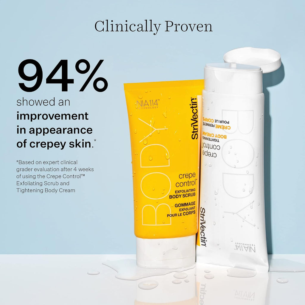 Strivectin Crepe Control, Body & Hand Cream And Exfoliating Scrub With Advanced Peptides For Firming, Hydration And Smooth, Bright Skin