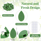 Geiserailie 60 Plant Climbing Clips Wall Fixture With 72 Stickers For Vine | Invisible Leaf Traction Fixer, Self-Adhesive Hook, Indoor Outdoor Use, Decoration, Clear Acrylic Sticker