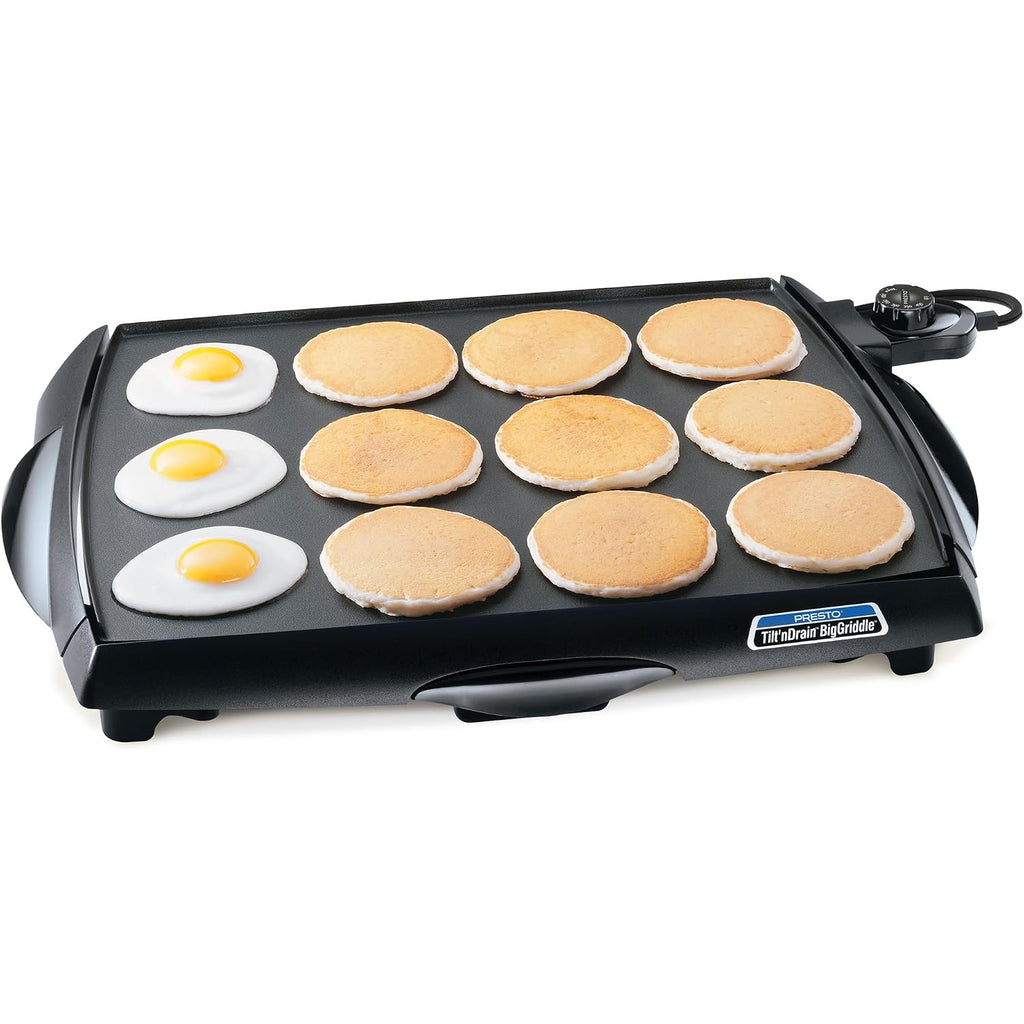 Presto 07046 Tilt 'N Drain Big Griddle Cool-Touch Electric Griddle
