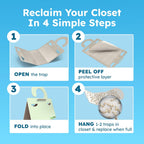 Bugmd Clothes & Pantry Moth Traps (6 Count) – Sticky Glue Pheromone-Based Repellent For Closets, Cabinets & Wardrobes – Non-Toxic - Green