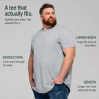 Strongsize Big And Tall T-Shirts For Men – Stretch Cotton Crewneck Xl-8Xl | Available In Regular And Longer Length