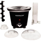 Nostalgia 3 Tier Electric Chocolate Fondue Fountain Machine For Parties - Melts Cheese, Queso, Candy, And Liqueur - Dip Strawberries, Apple Wedges, Vegetables, And More - 24-Ounce - Black, Small