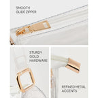Bs-Vog Clear Purses For Women, Clear Shoulder Bag For Stadium Events, Small Stadium Hobo Handbag For Concert Outfits | Clear Purse