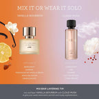 MIX:BAR Vanilla Bourbon Perfume for Women - Woody, Vanilla Bean, Amber Scent - Eau de Parfum Spray - Hair Mist Perfume - Long‑Lasting Fragrance,1.7oz
